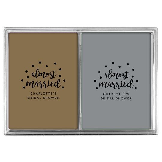 Confetti Dots Almost Married Double Deck Playing Cards